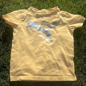 Puma Yellow Short Sleeve Tee Casual Comfort